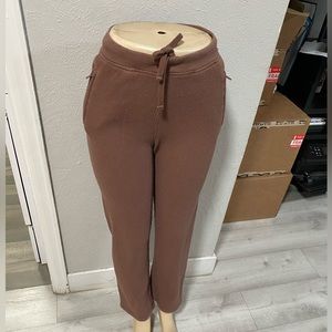 SKIMS Brown Ribbed Track Pants